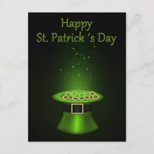 St. Patrick's Day Hat Coins Postcard