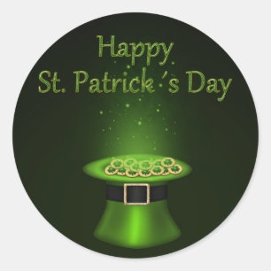 St. Patrick's Day Hat Coins - Sticker