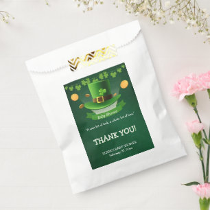 St. Patrick's Day Hat Shamrock Gold Baby Shower Favour Bags