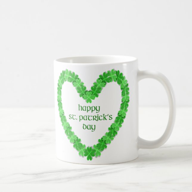 St Patrick's Day Heart Coffee Mug (Right)