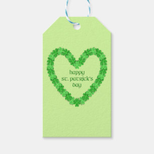 St Patrick's Day Heart Gift Tags