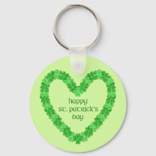 St Patrick's Day Heart Key Ring