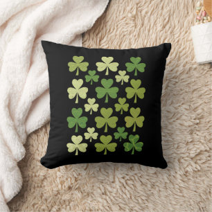 St Patrick's Day Heart Lucky Clover Shamrock Cushion