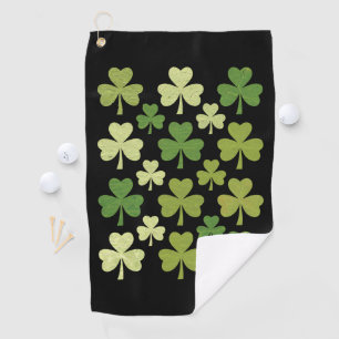St Patrick's Day Heart Lucky Clover Shamrock  Golf Towel