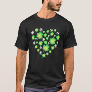 St Patricks day Heart made of c and soccer balls T-Shirt