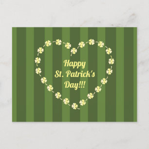 St. Patricks Day Heart Postcard