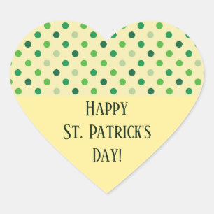 St Patricks Day Heart Sticker