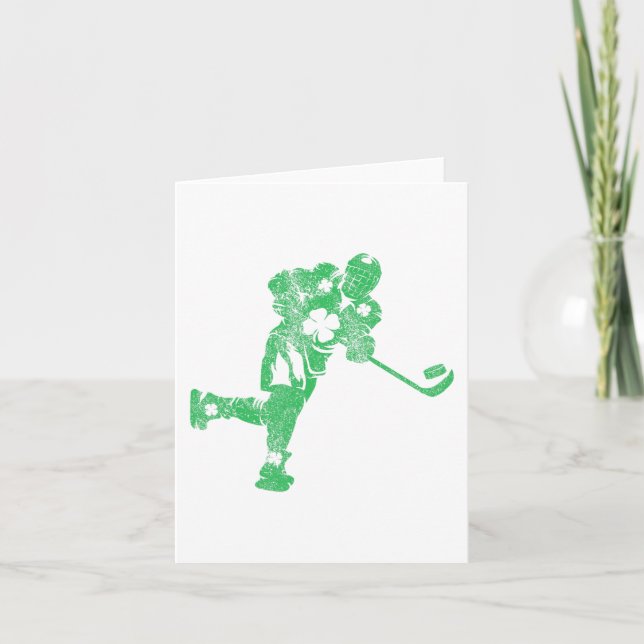 St Patricks Day Hockey Irish Boys Saint Paddy#39;s Card (Front)