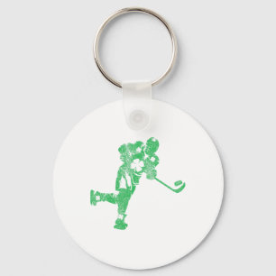 St Patricks Day Hockey Irish Boys Saint Paddy#39;s Key Ring