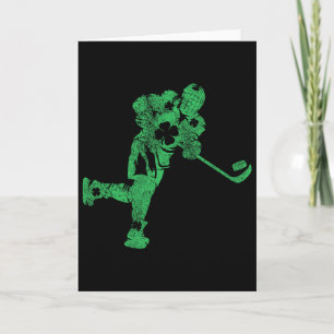 St Patrick's Day Hockey Irish Boys Saint Paddy's S Card