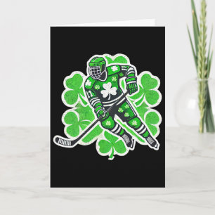 St Patrick's Day Hockey Irish Boys Saint Paddy's S Card