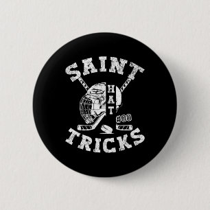 St Patricks Day Hockey Saint Hat Tricks Men Kids B 6 Cm Round Badge