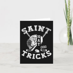 St Patricks Day Hockey Saint Hat Tricks Men Kids B Card