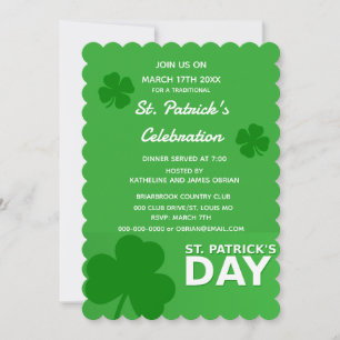 St Patricks Day Holiday Party Invitaiton Invitation