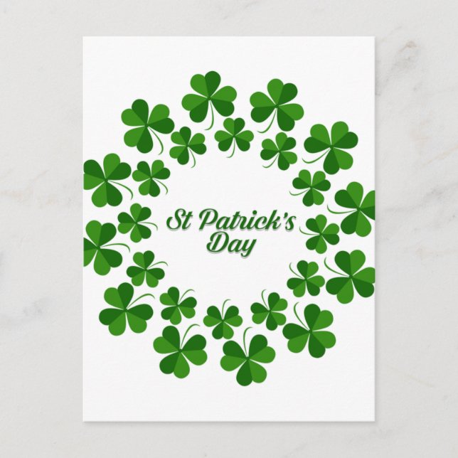 St Patrick's day Holiday Postcard (Front)