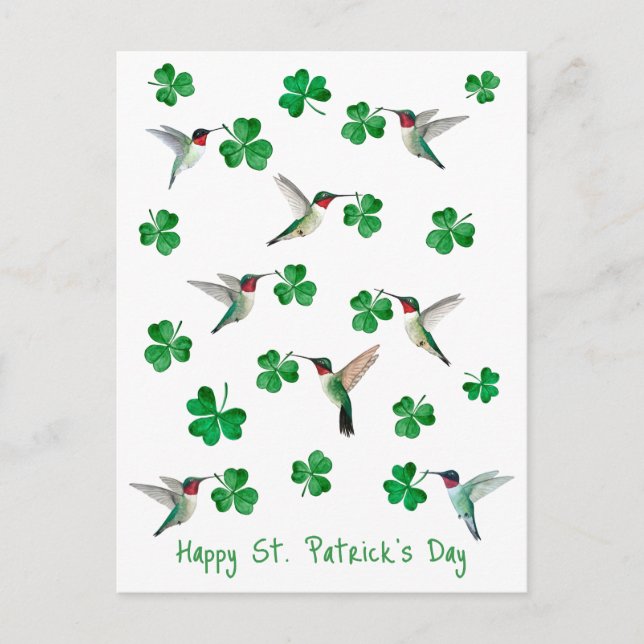St. Patrick's Day Holiday Postcard (Front)