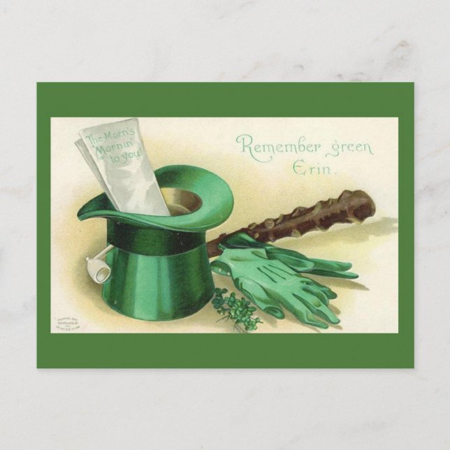 St. Patrick's Day Holiday Postcard (Front)