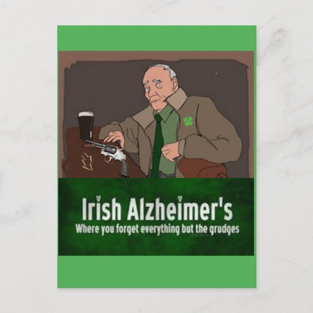  St Patrick's Day Humourous Irish Gangster  Postcard (Front)