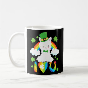 St Patricks Day I Love You Zen Llama I Heart U Hor Coffee Mug