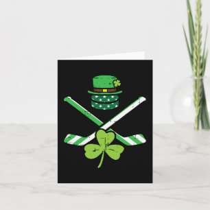 St Patricks Day Ice Hockey Saint Pattys Irish Men Card