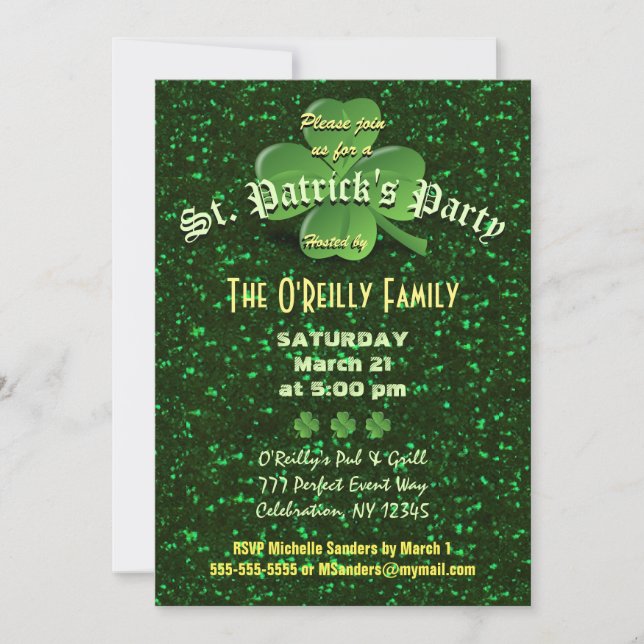 St. Patrick's Day Invitation (Front)