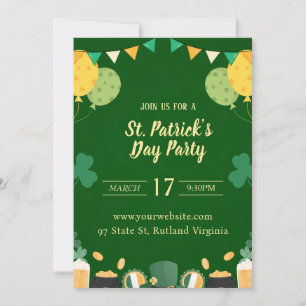 St Patricks Day invitation