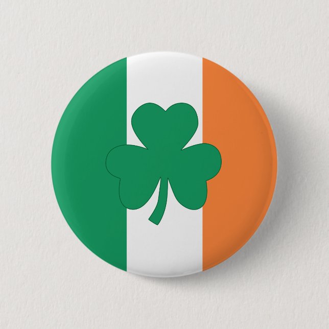 St Patrick's Day Ireland flag and Shamrock Badge (Front)