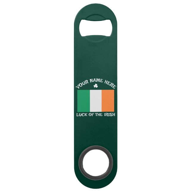 St Patrick's Day Ireland Flag Custom Name Shamrock (Front)