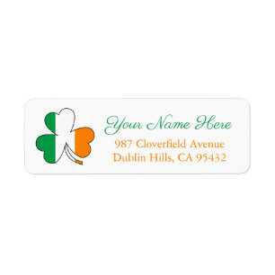 St Patrick's Day Ireland Flag Custom Name Shamrock