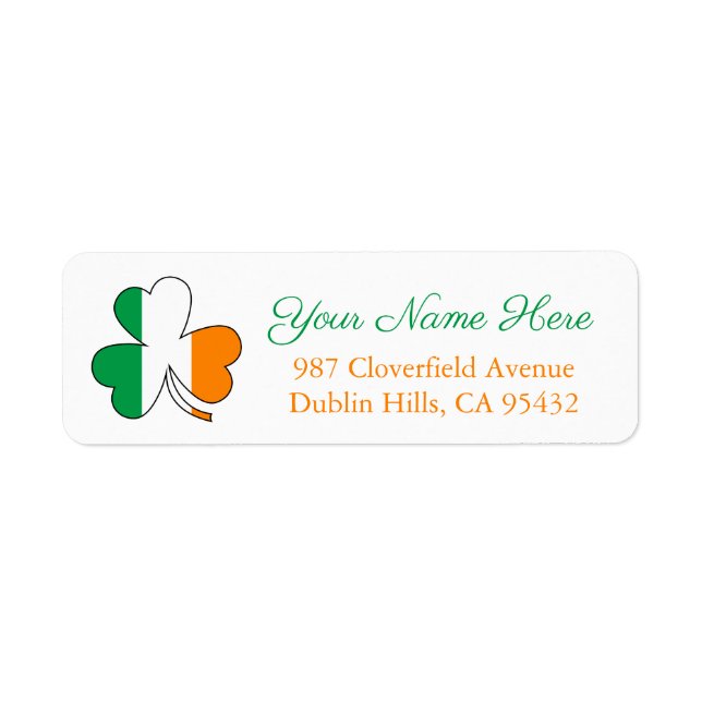 St Patrick's Day Ireland Flag Custom Name Shamrock (Front)