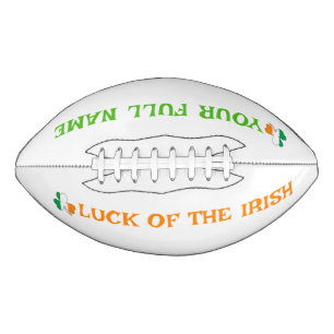 St Patrick's Day Ireland Flag Shamrock Custom Name American Football