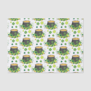 St Patricks Day Ireland Green Clover Leprechaun Tissue Paper