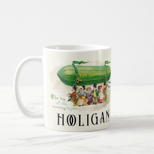 St. Patrick's Day Ireland Hooligan Colourful Fun Coffee Mug (Left)