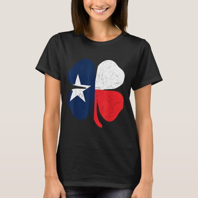 St. Patrick's Day Iri-shirt - Texas Flag Tee  (Front)