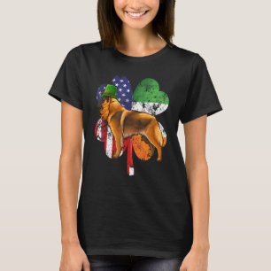 St Patricks Day Irish American Flag Belgian Tervur T-Shirt