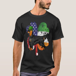 St Patricks Day Irish American Flag Gordon Setter  T-Shirt