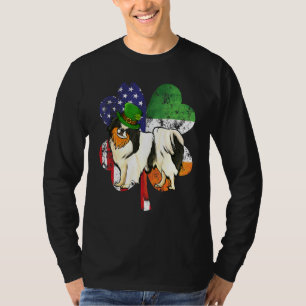 St Patricks Day Irish American Flag Japanese Chin T-Shirt