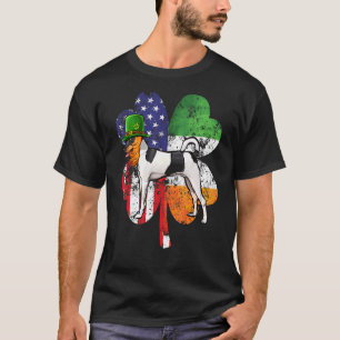 St Patricks Day Irish American Flag Toy Fox Terrie T-Shirt