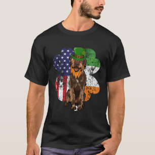 St Patricks Day Irish American Wirehaired Pointing T-Shirt