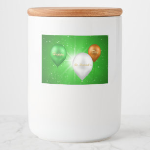 St. Patrick's Day Irish Balloons - Container Label