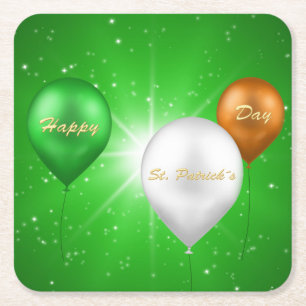 St. Patrick's Day Irish Balloons - Paper Coaster