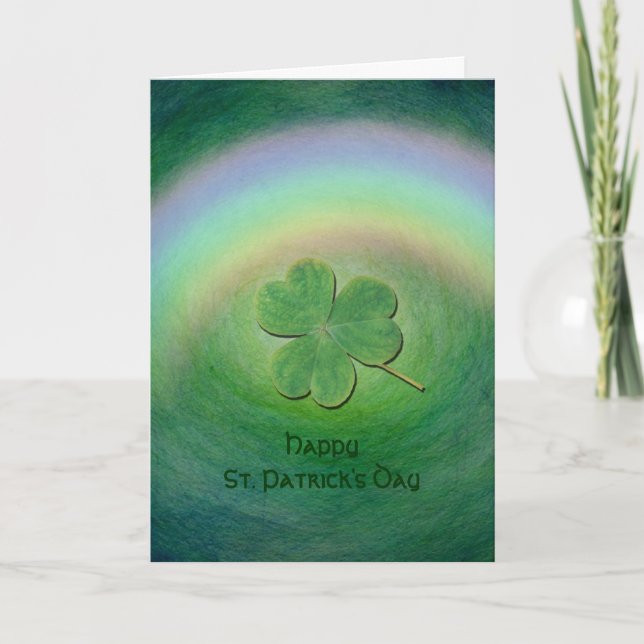 St. Patrick's Day - Irish Blessing - Clover Card (Front)