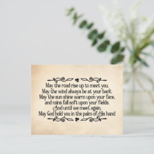 St. Patrick's Day Irish Blessing May the Road  Postcard