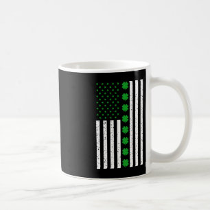 St Patricks Day Irish Clover American Flag Coffee Mug
