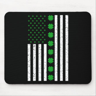 St Patricks Day Irish Clover American Flag  Mouse Mat