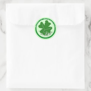 St. Patrick's Day iRish Clover Classic Round Sticker