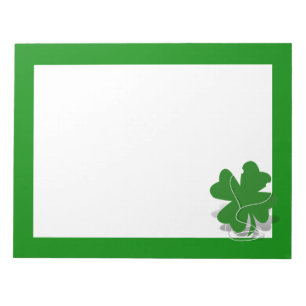 St. Patrick's Day iRish Clover Notepad