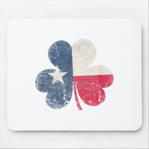 St. Patricks Day Irish Clover Texas Texan  Mouse Mat