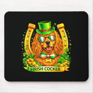St Patricks Day Irish Cocker Spaniel Lucky Mouse Mat