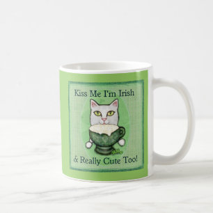 St. Patrick's Day Irish Coffee Cat Mug